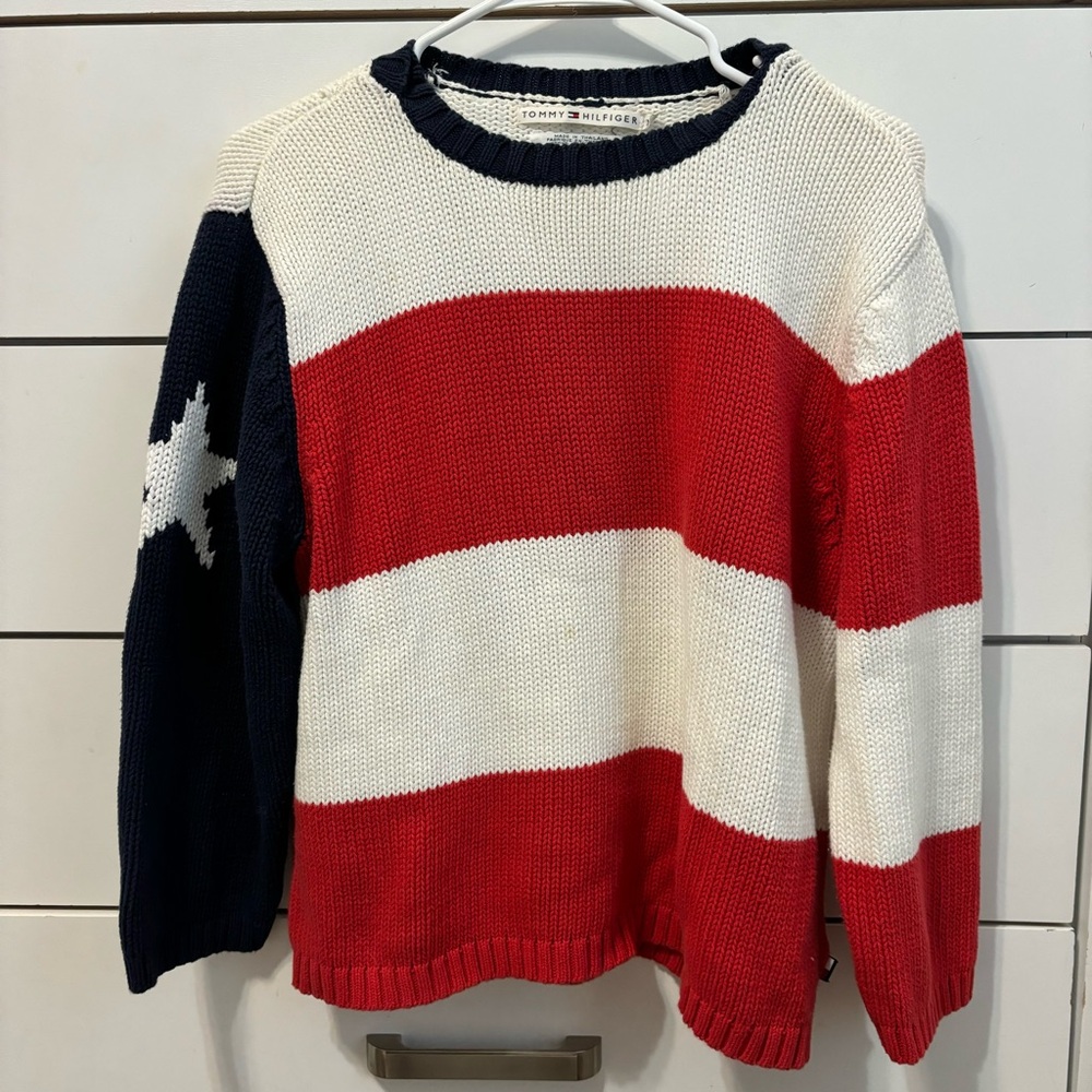 Vintage Tommy Hilfiger American Flag Sweater - Picture 2 of 6